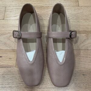 Le Monde Beryl Mary Jane Flats in Light Pink/Blush with Buckle